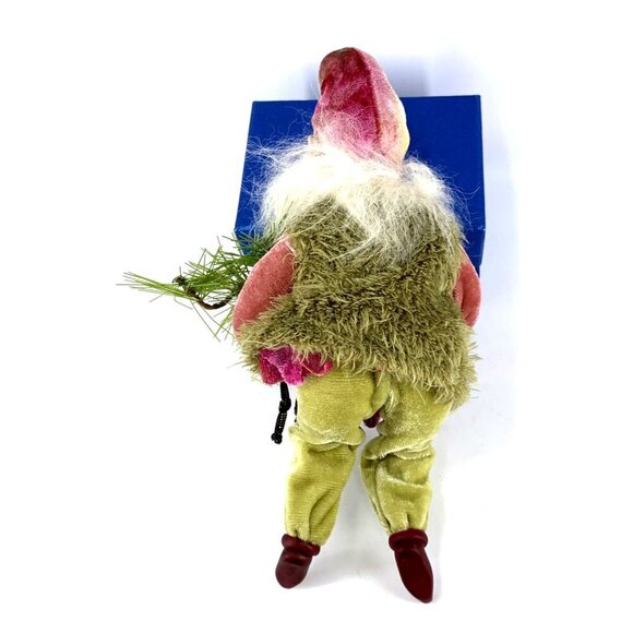 Katherines Collection Santa Elf Old World Shelf Sitter Green Pink 10" Vintage - Picture 3 of 6